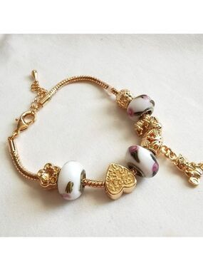 Faux Rose Gold Rope Bracelet